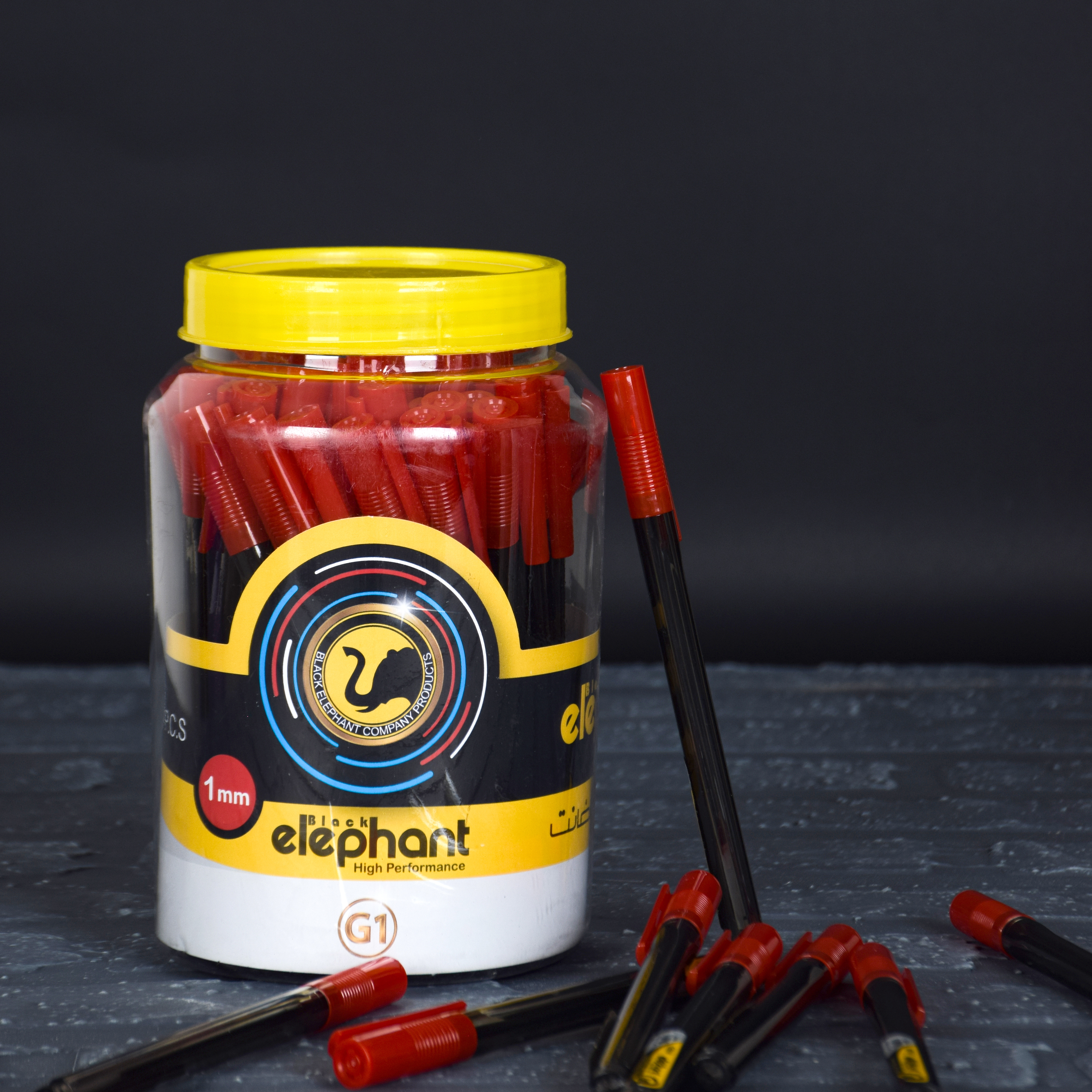 خودکار قرمز الفنت نوک 1 میلیمتر بسته 50 تایی