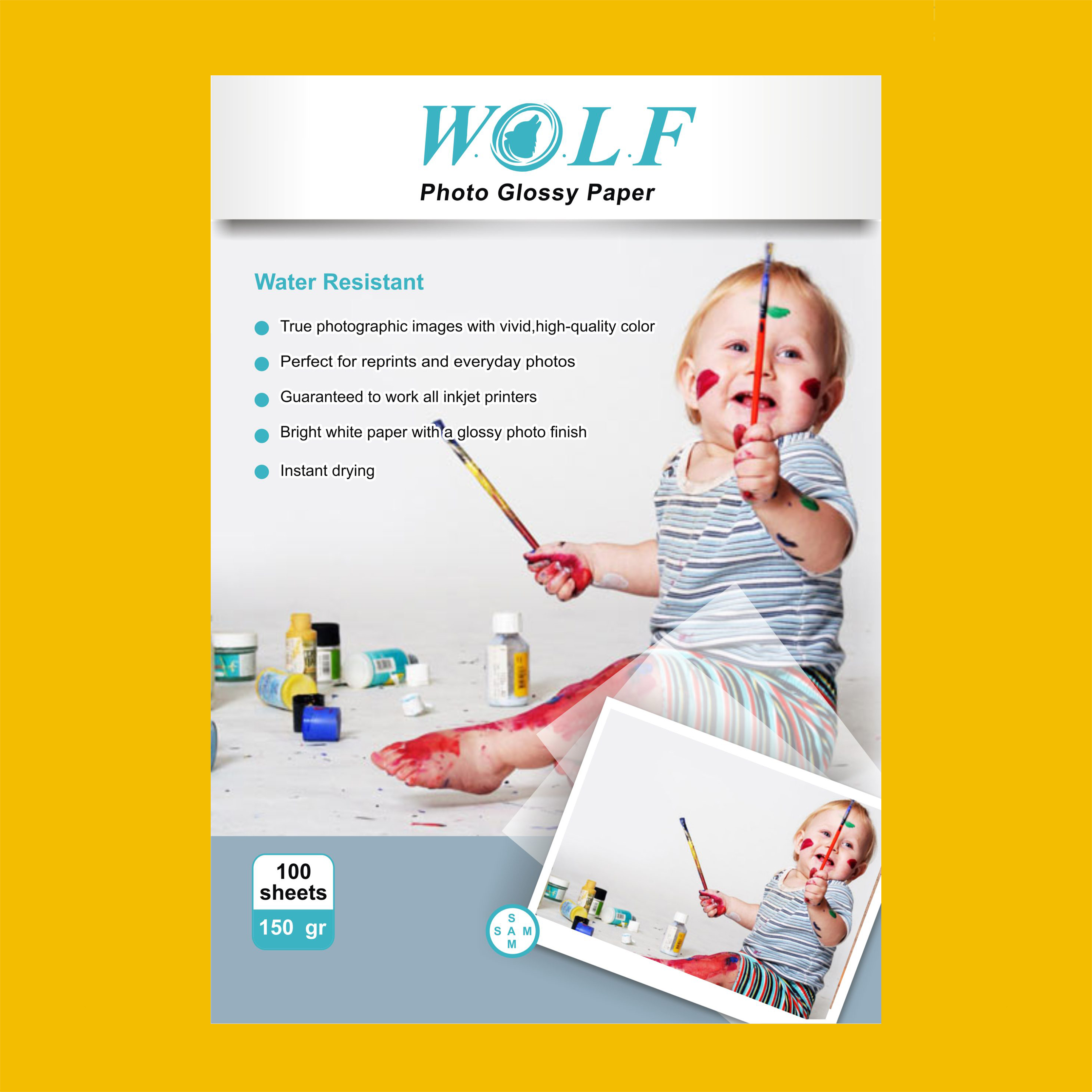 کاغذ فتوگلاسه 150 گرم ولف سایز A3