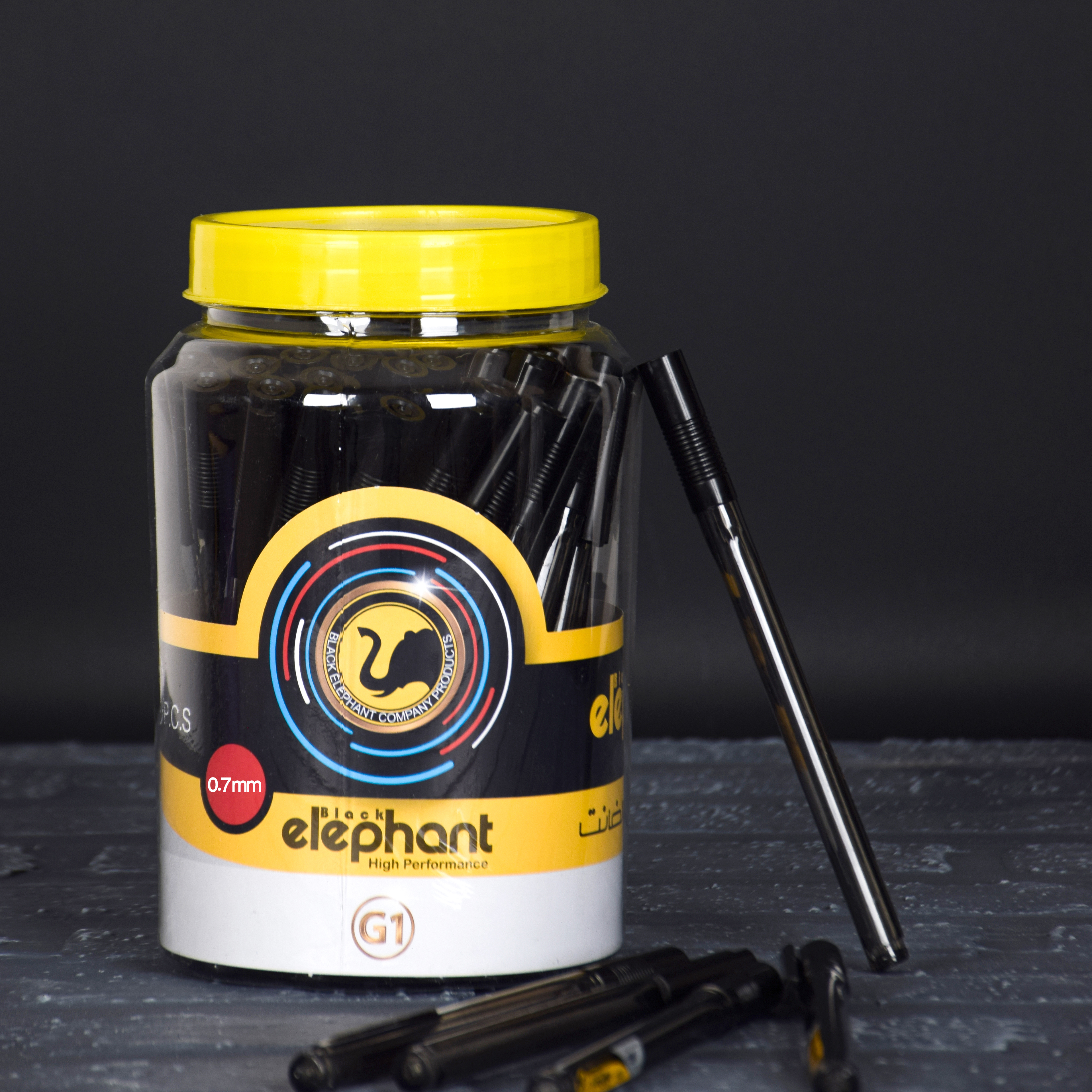 خودکار مشکی الفنت نوک 0.7 میلیمتر بسته 50 تایی